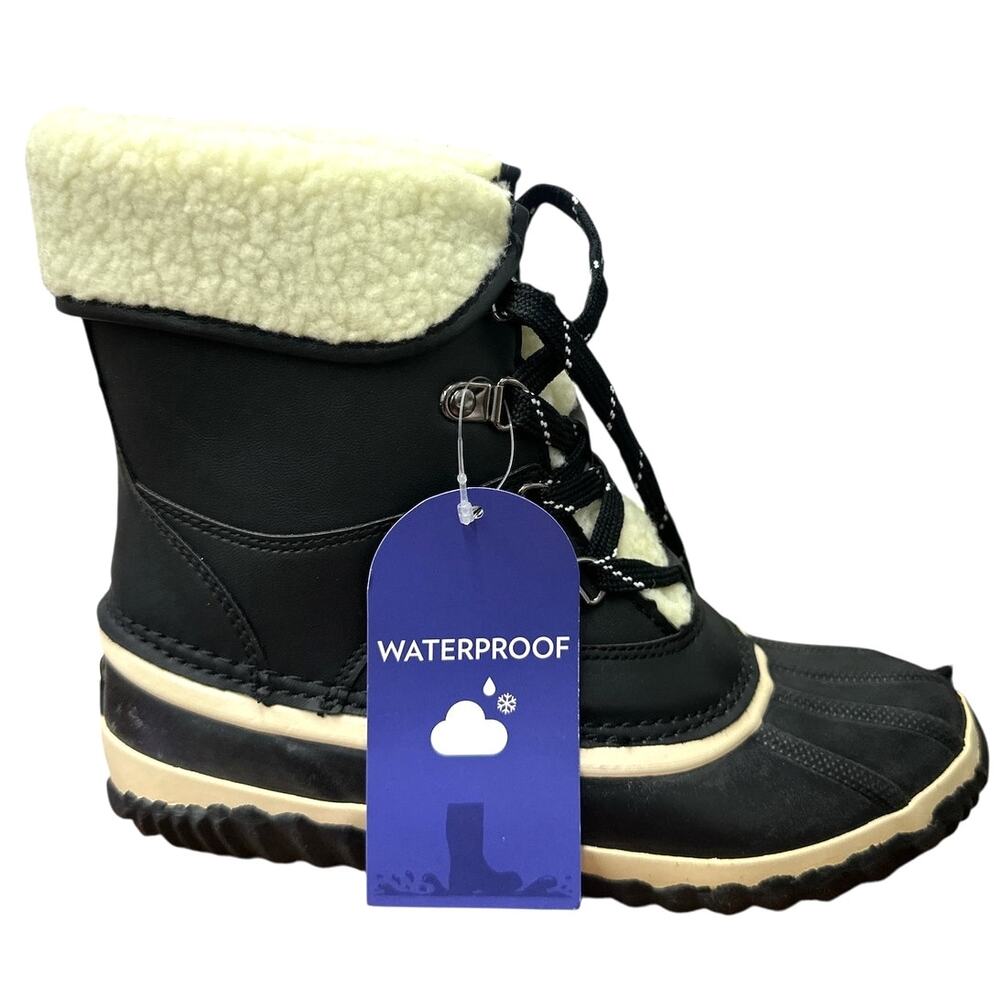 JBU by Jambu  Fur Lined Lizzy Duck Rain Winter Snow Boots Women's size 6